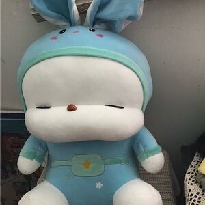 Jumbo 26 inch Blue Mashimaro Stuffed Animal Plush Toy, Soft and Cuddly